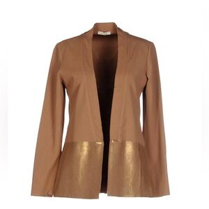 Brand New Italian Design Jacket/Cardigan Beige with Gold Size 10 Made in Italy